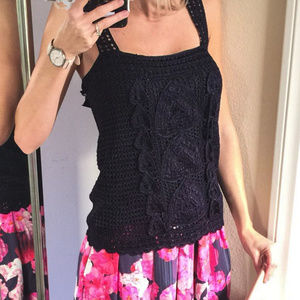 Dark Blue Thick Knit Top Size 4